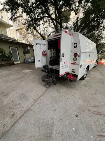 Magnet Plumbing service vehicle on-site for Water Heater Repair in Coronado